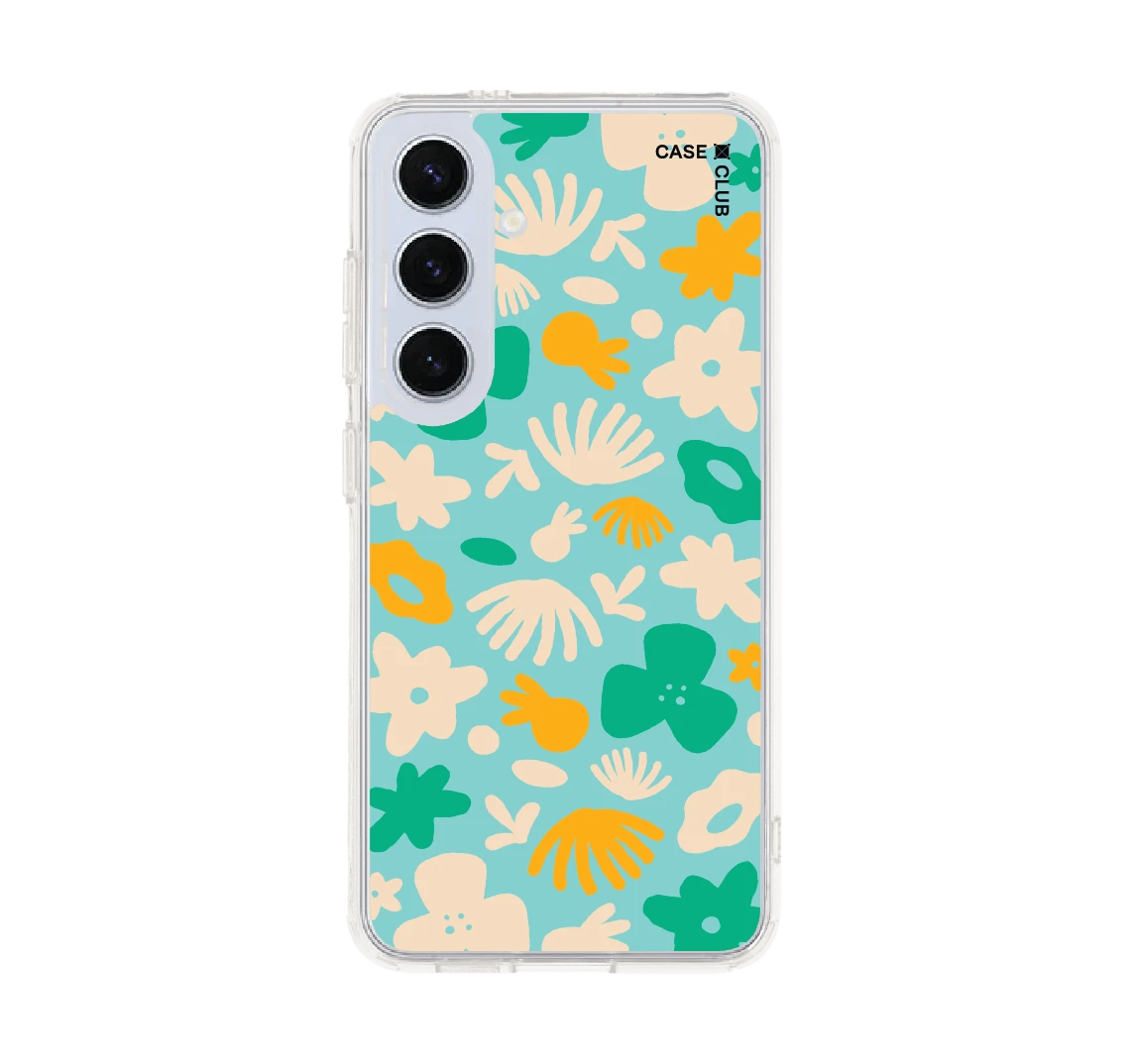 light blue flower pattern